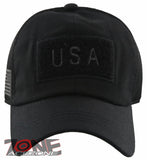 NEW! USA FLAG MILITARY TACTICAL DETACHABLE BASEBALL CAP HAT BLACK