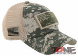 NEW! USA FLAG MILITARY TACTICAL DETACHABLE BASEBALL CAP HAT ACU CAMO
