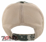 NEW! USA FLAG MILITARY TACTICAL DETACHABLE BASEBALL CAP HAT ACU CAMO