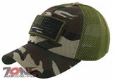 NEW! USA FLAG MILITARY TACTICAL DETACHABLE BASEBALL CAP HAT GREEN CAMO