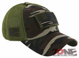 NEW! USA FLAG MILITARY TACTICAL DETACHABLE BASEBALL CAP HAT GREEN CAMO
