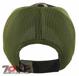 NEW! USA FLAG MILITARY TACTICAL DETACHABLE BASEBALL CAP HAT GREEN CAMO