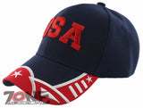 NEW! USA UNITED STATE OF AMERICA STAR BASEBALL CAP HAT RED NAVY