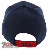 NEW! USA UNITED STATE OF AMERICA STAR BASEBALL CAP HAT RED NAVY