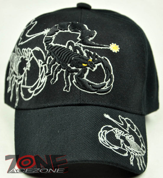 NEW! BLACK SCORPION SHADOW CAP HAT BLACK