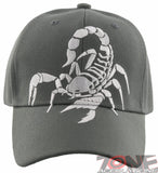 NEW! BIG SCORPION BALL CAP HAT GRAY