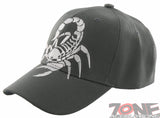 NEW! BIG SCORPION BALL CAP HAT GRAY