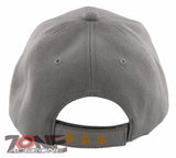 NEW! GOLD DOLLAR SIGN BALL CAP HAT GRAY