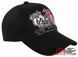 NEW! US ROUTE 66 THE MOTHER ROAD RED BIKE BALL CAP HAT BLACK