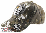 NEW! US ROUTE 66 EAGLE WING BALL CAP HAT CAMO