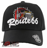 NEW! BIG TRUCK TRUCKER ROUTE 66 BALL CAP HAT BLACK