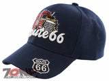 NEW! BIG TRUCK TRUCKER ROUTE 66 BALL CAP HAT NAVY