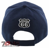 NEW! BIG TRUCK TRUCKER ROUTE 66 BALL CAP HAT NAVY