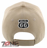 NEW! BIG TRUCK TRUCKER ROUTE 66 BALL CAP HAT TAN