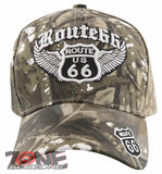 NEW! US ROUTE 66 BIG WING BALL CAP HAT CAMO