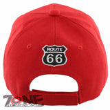 NEW! US ROUTE 66 BIG WING BALL CAP HAT RED