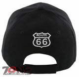 NEW! THE MOTHER ROAD US ROUTE 66 RED ANTIQUE CAR BALL CAP HAT BLACK