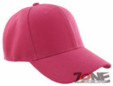 NEW! PLAIN SOLID ADJUSTABLE BASEBALL CAP HAT HOT PINK