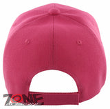 NEW! PLAIN SOLID ADJUSTABLE BASEBALL CAP HAT HOT PINK