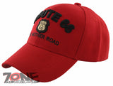NEW! US ROUTE 66 THE MOTHER ROAD METAL ROUTE 66 BALL CAP HAT RED