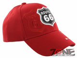 NEW! US ROUTE 66 LOS ANGELES TO CHICAGO ROUTE MAP CAP HAT RED