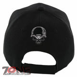 NEW! RIDE TIL DIE SKULL CHOPPER CROSS BIKER ORANGE FLAME BALL CAP HAT BLACK
