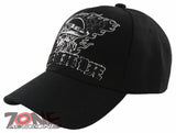 NEW! RIDE TIL DIE SKULL CHOPPER CROSS BIKER FLAME BALL CAP HAT BLACK
