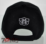 NEW! BIG US ROUTE 66 BALL N1 CAP HAT BLACK