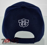 NEW! BIG US ROUTE 66 BALL N1 CAP HAT NAVY