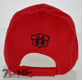 NEW! BIG US ROUTE 66 BALL N1 CAP HAT RED