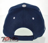 NEW! US ROUTE 66 SIDE FLAME FULL EMBROIDERED BALL CAP HAT NAVY