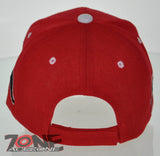 NEW! US ROUTE 66 SIDE FLAME FULL EMBROIDERED BALL CAP HAT RED