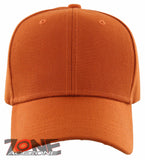 NEW! PLAIN SOLID ADJUSTABLE BASEBALL CAP HAT ORANGE