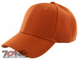 NEW! PLAIN SOLID ADJUSTABLE BASEBALL CAP HAT ORANGE