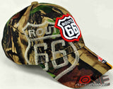 NEW! US ROUTE 66 RED SPORT CAR CAP HAT CAMO