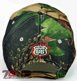 NEW! US ROUTE 66 RED SPORT CAR CAP HAT CAMO