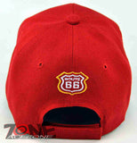 NEW! US ROUTE 66 RED SPORT CAR CAP HAT RED