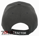 NEW! BIG FARM TRACTOR BALL CAP HAT GRAY