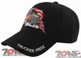 NEW! BIG USA FLAG TRUCK TRUCKER PRIDE BALL CAP HAT BLACK