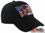 NEW! BIG USA FLAG TRUCK TRUCKER PRIDE BALL CAP HAT BLACK