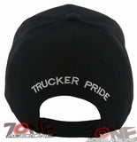 NEW! BIG USA FLAG TRUCK TRUCKER PRIDE BALL CAP HAT BLACK