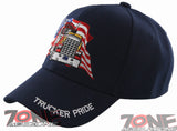 NEW! BIG USA FLAG TRUCK TRUCKER PRIDE BALL CAP HAT NAVY