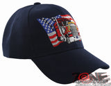 NEW! BIG USA FLAG TRUCK TRUCKER PRIDE BALL CAP HAT NAVY
