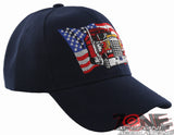 NEW! BIG USA FLAG TRUCK TRUCKER PRIDE BALL CAP HAT NAVY