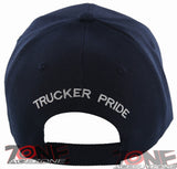 NEW! BIG USA FLAG TRUCK TRUCKER PRIDE BALL CAP HAT NAVY