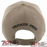NEW! BIG USA FLAG TRUCK TRUCKER PRIDE BALL CAP HAT TAN