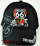 NEW! US ROUTE 66 THE MOTHER ROAD TRUCK CAP HAT BLACK