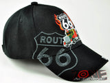 NEW! US ROUTE 66 THE MOTHER ROAD TRUCK CAP HAT BLACK