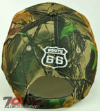 NEW! US ROUTE 66 THE MOTHER ROAD TRUCK CAP HAT CAMO
