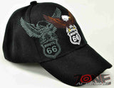 NEW! US ROUTE 66 EAGLE CAP HAT BLACK